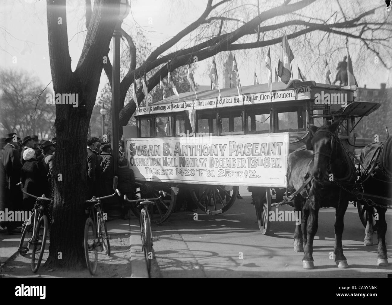 Street Car 1915. Susan B. Anthony Pageant Stock Photo