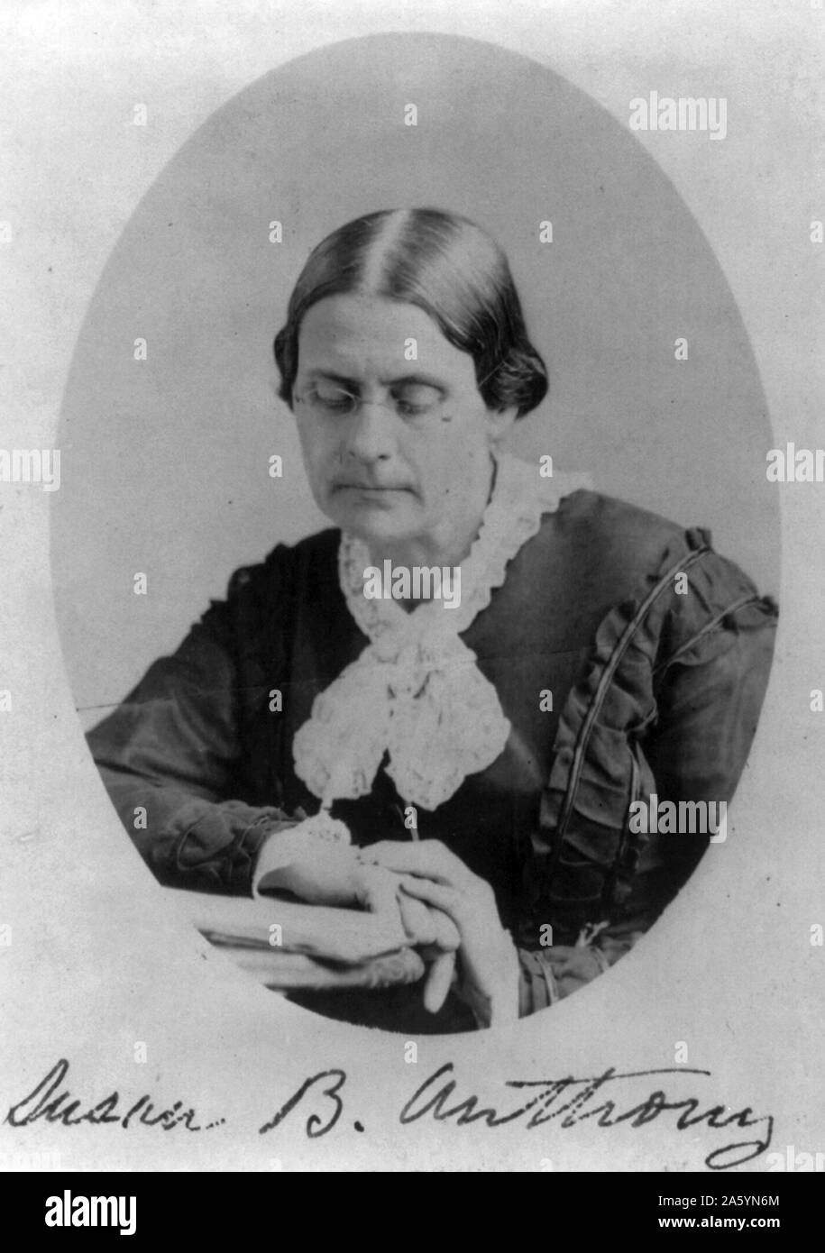 Susan B. Anthony 1870. Matthew Brady, Stock Photo