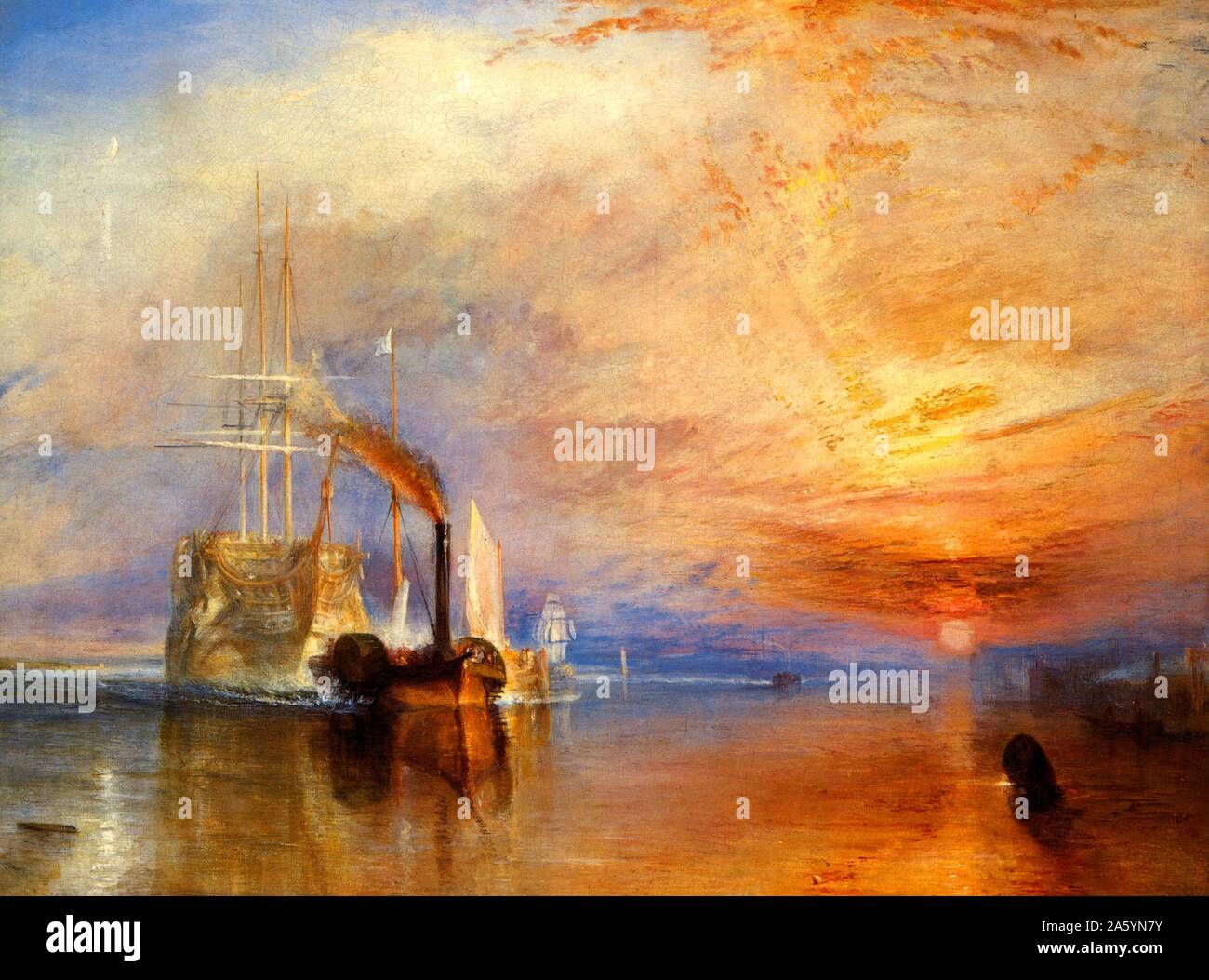 John William Turner English school The Fighting Temeraire 1839 Oil on canvas (90.7 x 121.6 cm) London, The National Gallery Stock Photo