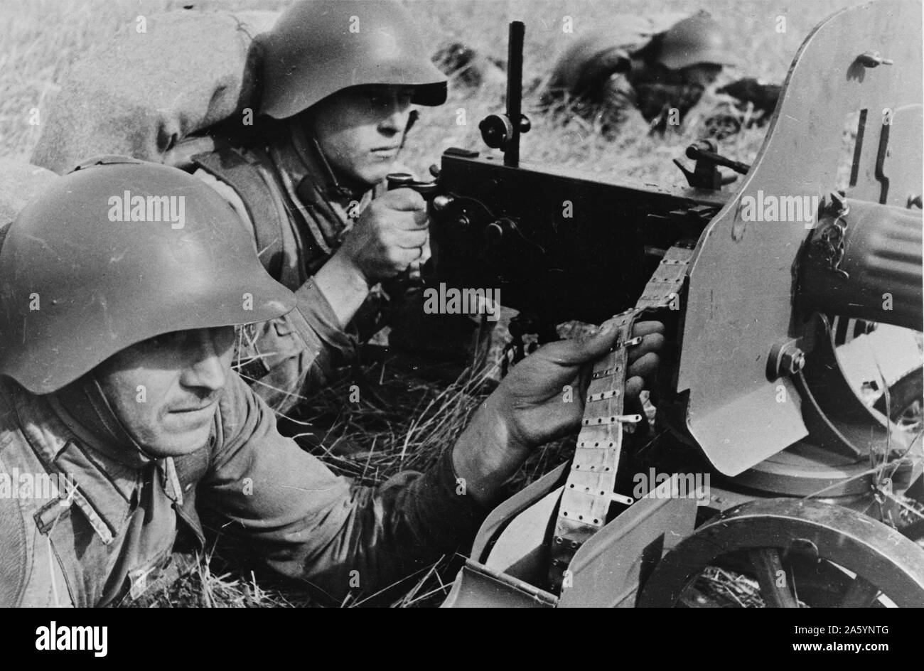 Practical exercises of the Red Army in the far eastern territory of the USSR (Union of Soviet Socialist Republics) 1939 Stock Photo