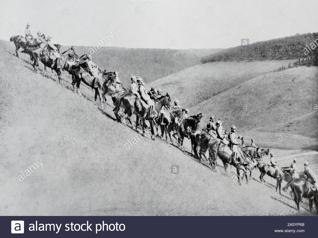 WW1 German Cavalry, vintage photograph from 1914 Stock Photo