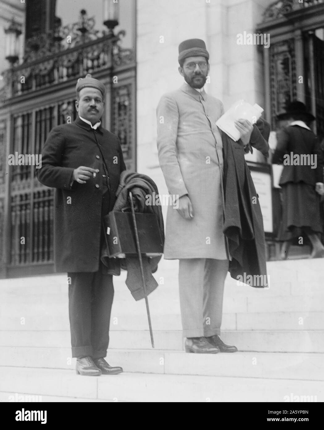 Photograph of the Delegates of India to International Labour Conference, Bern, Switzerland, 1919 Stock Photo