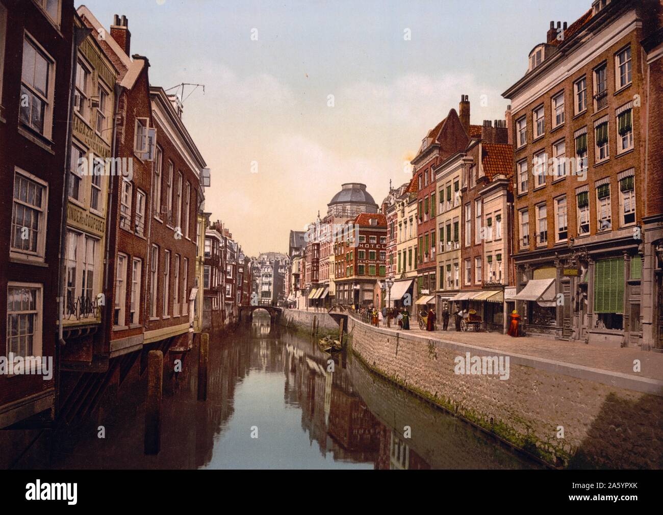 The Steiger (canal), Rotterdam, Holland [between ca. 1890 and ca. 1900]. photomechanical print : photochrom Stock Photo