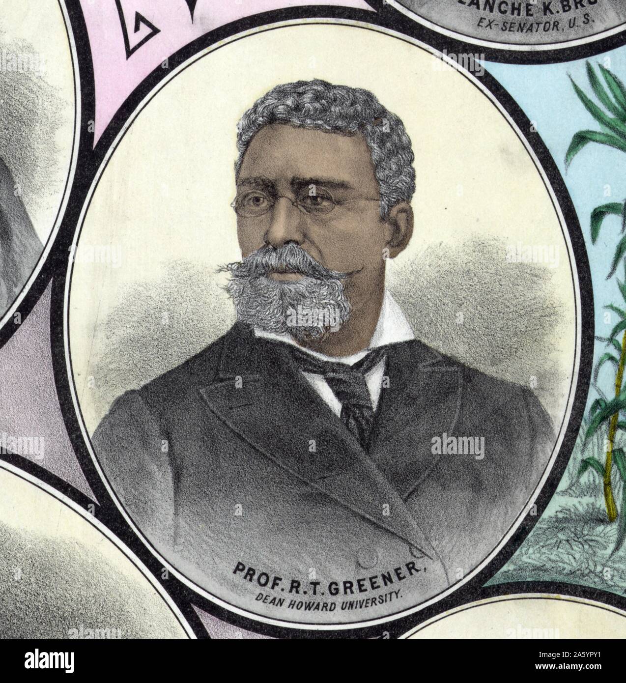 Richard Theodore Greener (January 30, 1844 – May 2, 1922) was the first African-American graduate of Harvard College and dean of the Howard University School of Law. Stock Photo