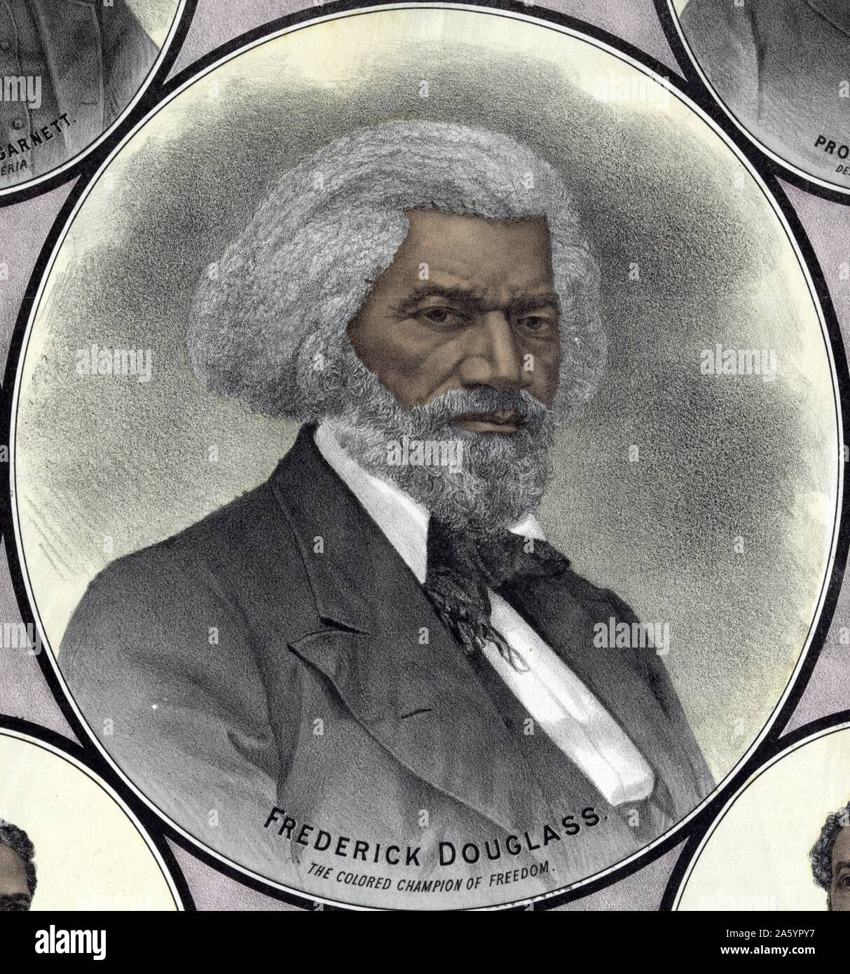 Frederick Douglass (born Frederick Augustus Washington Bailey, c. February 1818 – February 20, 1895) was an African-American social reformer, orator Stock Photo