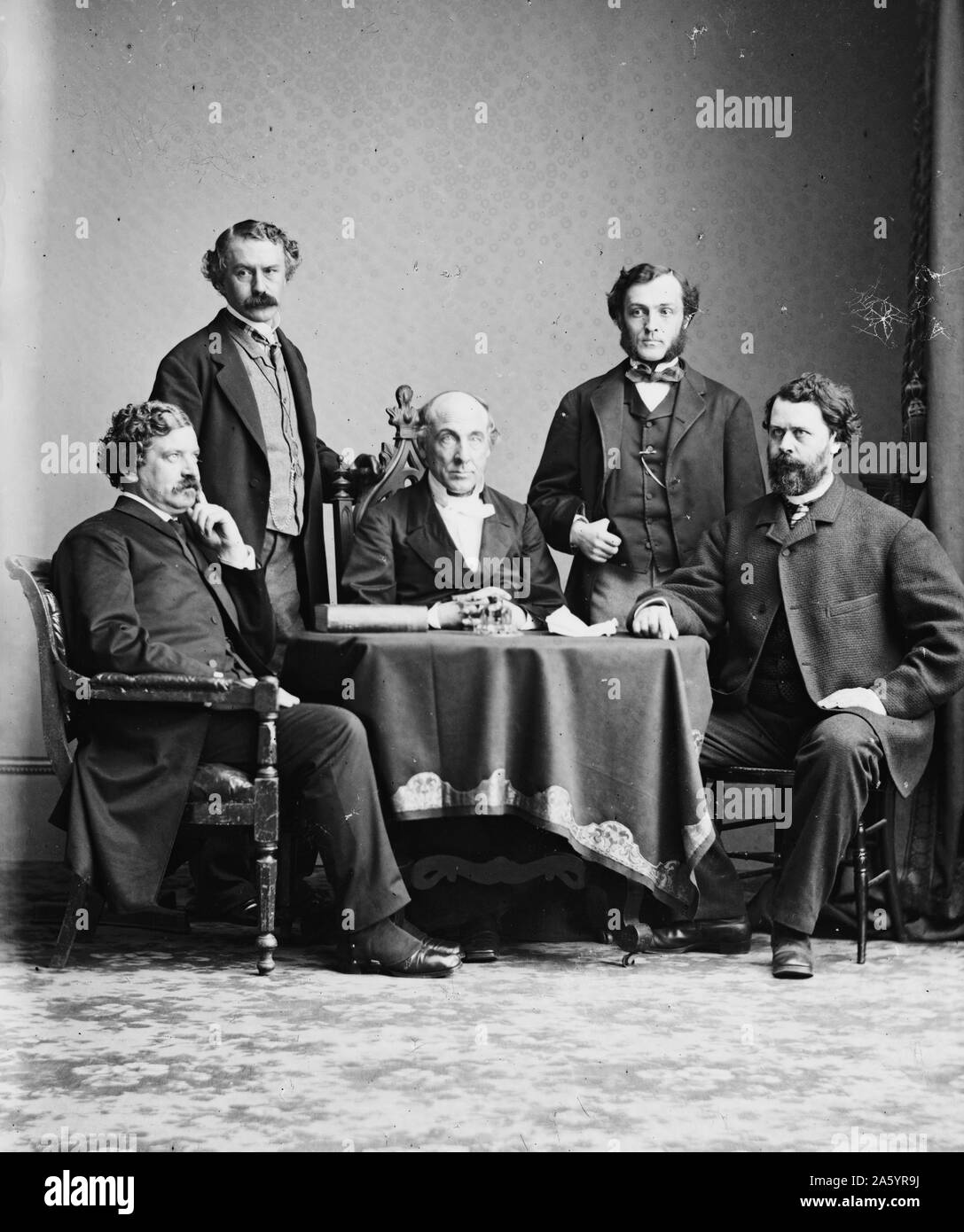 Photograph of the New York Police Department Commissioners of 1860. Dated 1860 Stock Photo