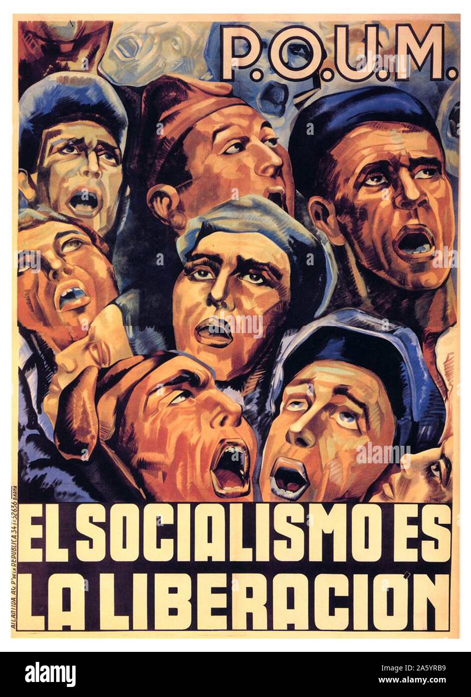 Socialism is Freedom / El socialismo es la liberacion. Stock Photo