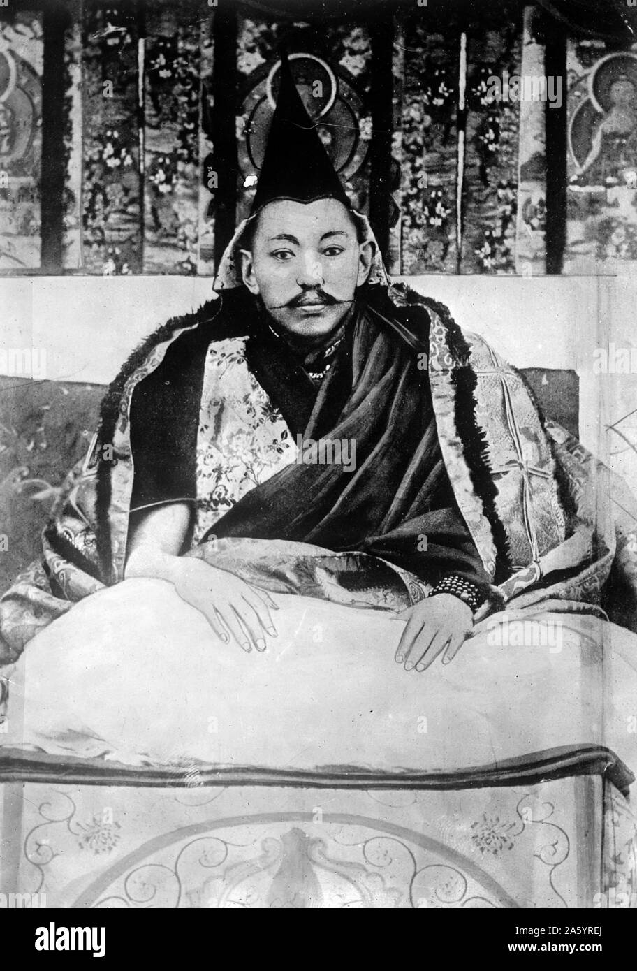 Dalai Lama of Tibet. Photo shows Thubten Gyatso (1876-1933), the 13th Dalai Lama of Tibet. Stock Photo