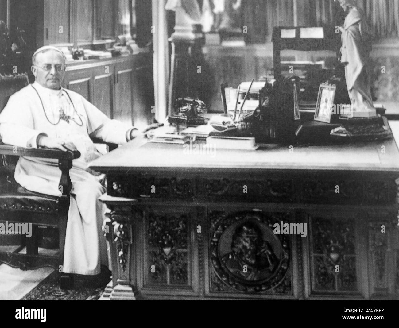 Pope Pius XI, born Ambrogio Damiano Achille Ratti reigned from 6 February 1922 to his death in 1939 Stock Photo