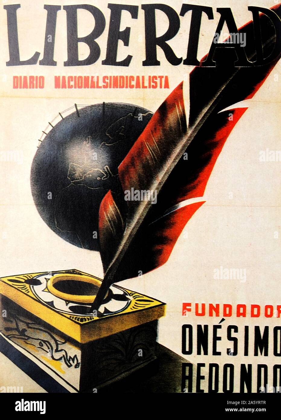 Front cover of the pro-fascist magazine 'libertad' Spain 1936 Stock Photo