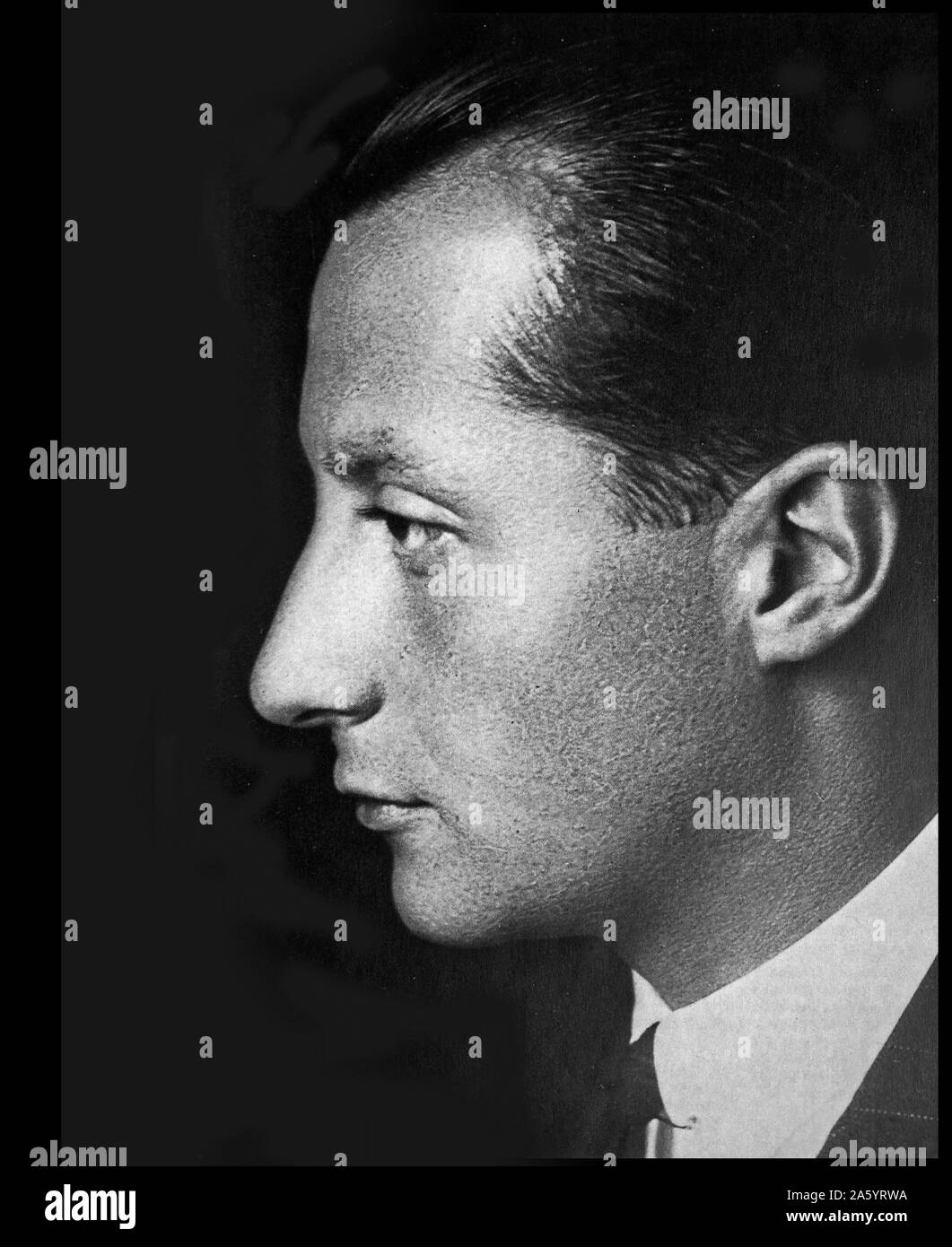 Don José Antonio Primo de Rivera y Sáenz de Heredia, 1st Duke of Primo de Rivera, 3rd Marquis of Estella, Grandee of Spain (April 24, 1903 – November 20, 1936) was a Spanish lawyer, nobleman, politician, and founder of the Falange Española ('Spanish Phalanx'). He was executed by the Spanish republican government during the course of the Spanish Civil War. Stock Photo