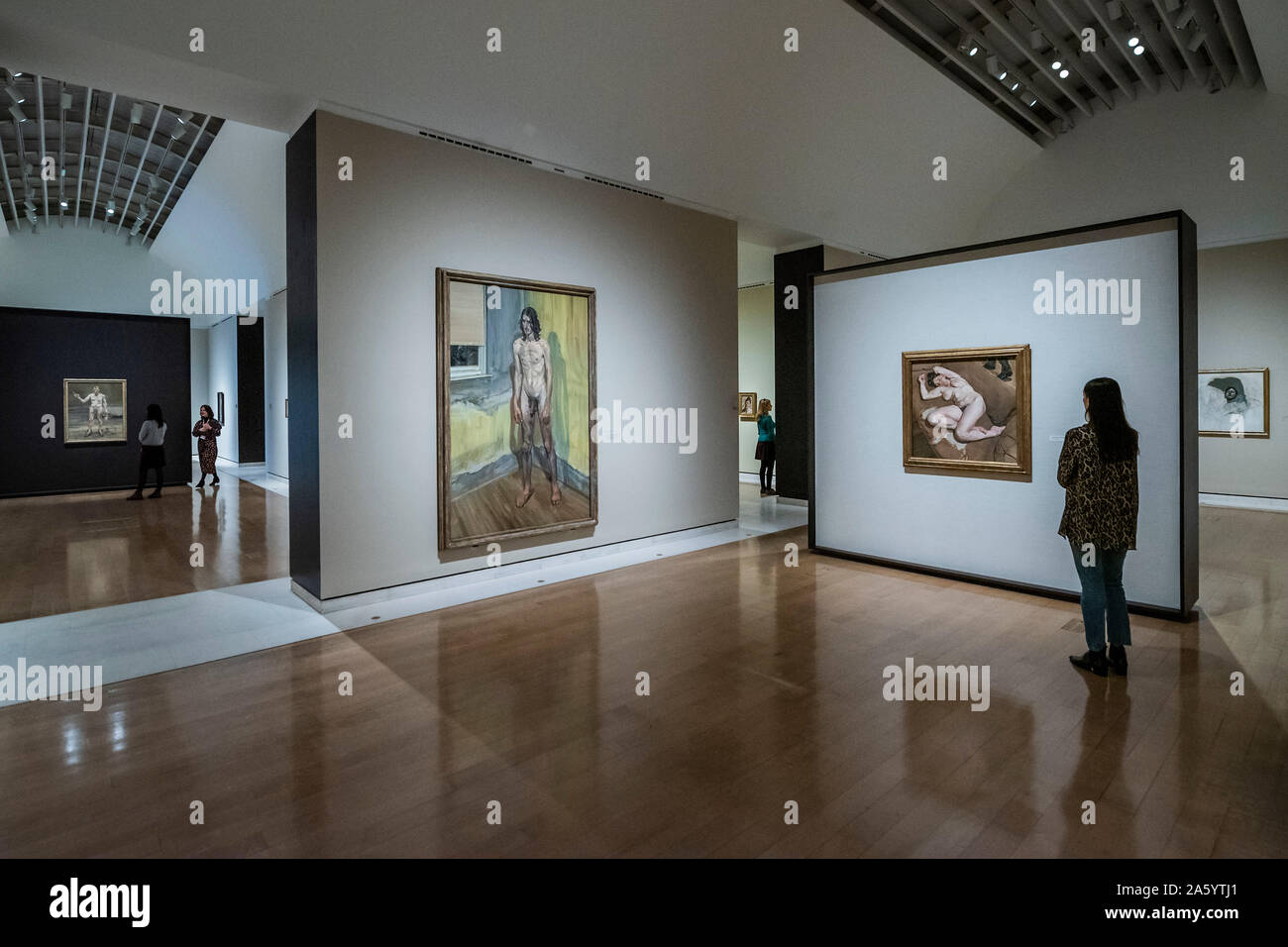 London, UK. 23rd Oct, 2019. Lucian Freud self-portraits at the Royal Academy of Arts. Executed over almost seven decades on canvas and paper, the exhibition brings together 56 works that chart Freud’s artistic development. Credit: Guy Bell/Alamy Live News Stock Photo
