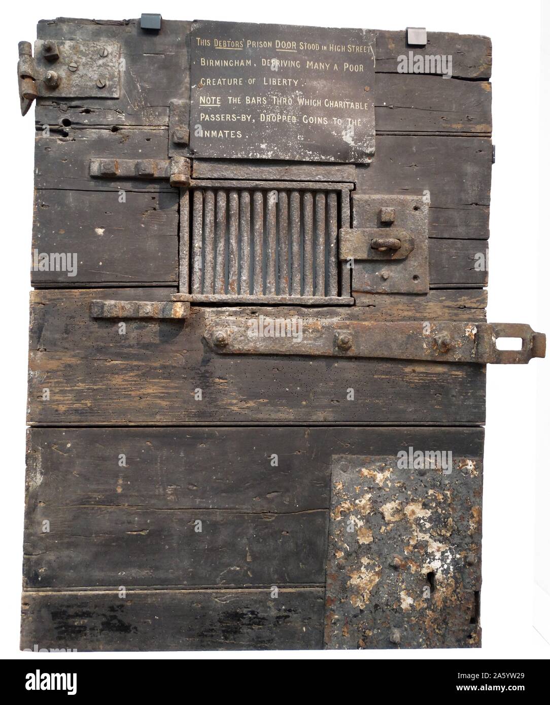 Door from the Debtor's Prison. Dated 18th Century Stock Photo