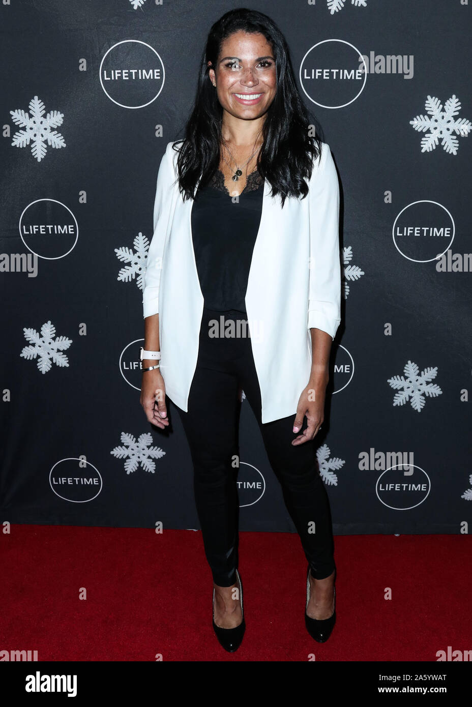 WESTWOOD, LOS ANGELES, CALIFORNIA, USA - OCTOBER 22: SVP of Original Movies, Co-Productions and Acqusitions at Lifetime Networks at A+E Networks Meghan Hooper arrives at the 'It's A Wonderful Lifetime' Holiday Party held at STK Los Angeles at W Los Angeles - West Beverly Hills on October 22, 2019 in Westwood, Los Angeles, California, United States. (Photo by Xavier Collin/Image Press Agency) Stock Photo