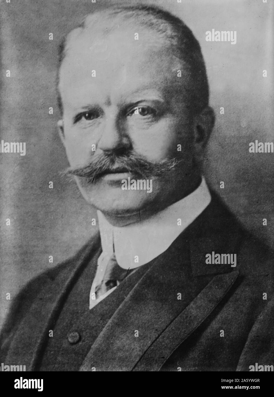 Arthur Zimmermann (1864-1940) who served as State Secretary for Foreign Affairs of Germany (1916-1917) 1920 Stock Photo