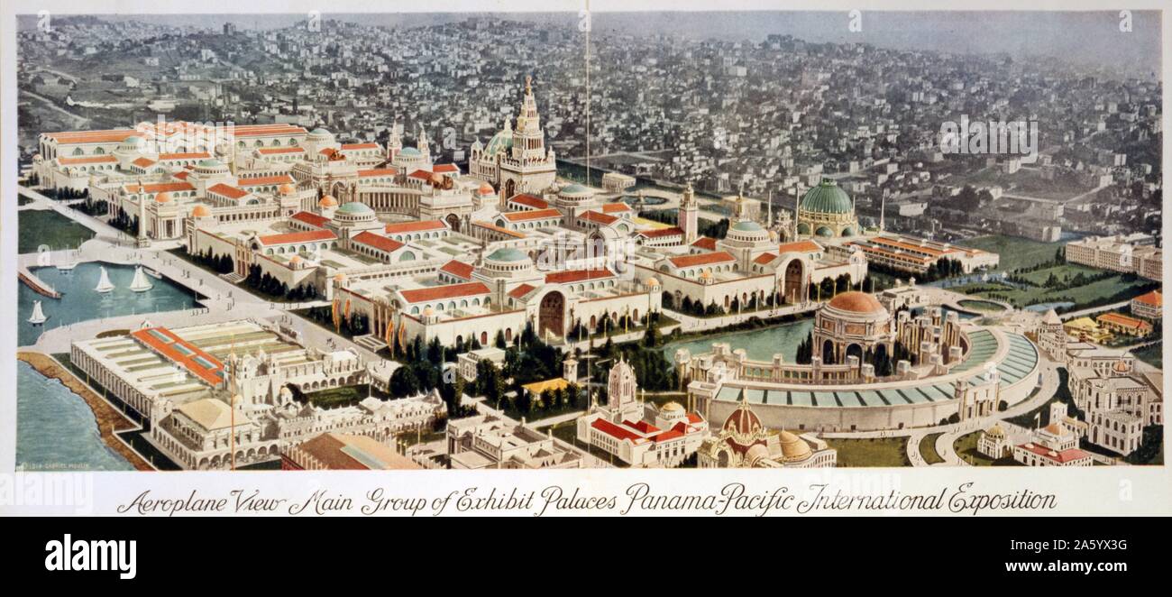 exhibit palaces Panama-Pacific International Exposition 1914; san francisco Stock Photo