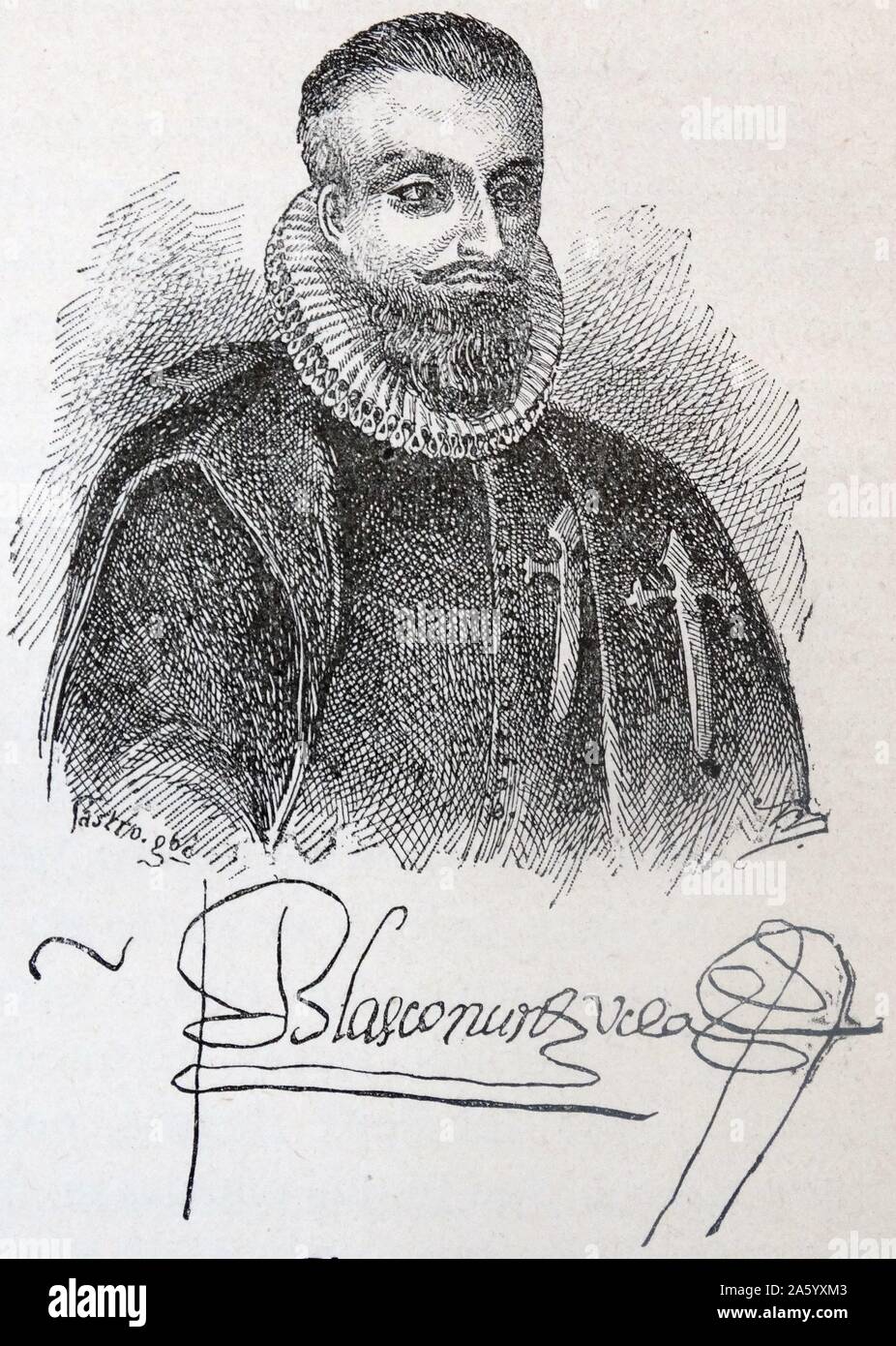 Blasco Núñez Vela y Villalba (c. 1490 – January 18, 1546) was the first Spanish viceroy of Peru, from May 15, 1544 to January 18, 1546 Stock Photo