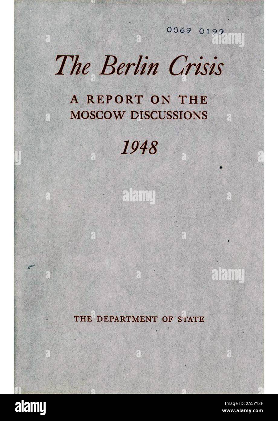 TUS department of State report on the Berlin Blockade . he Berlin Blockade (1 April 1948 – 12 May 1949) was one of the first major international crises of the Cold War Stock Photo