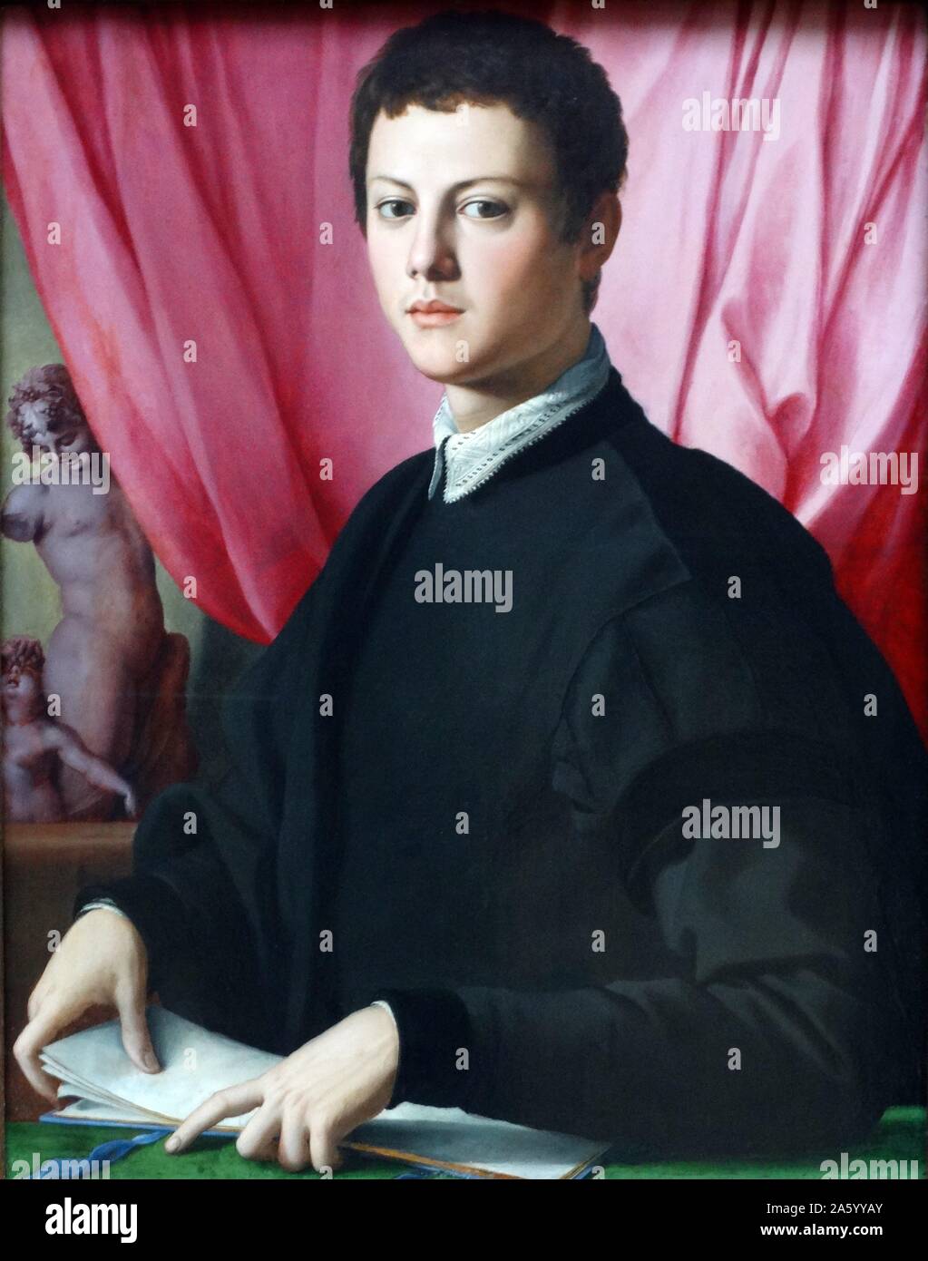 Portrait of a Young Man c1550-5 by Agnolo Bronzino (1503-1572) Stock Photo