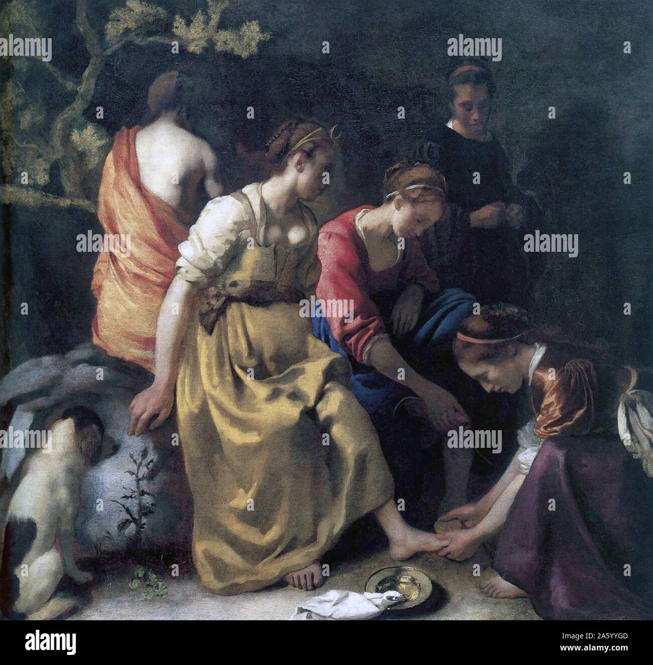 Diana and her Companions' by Johannes Vermeer (1632-1675), 1656. Oil on canvas. Stock Photo