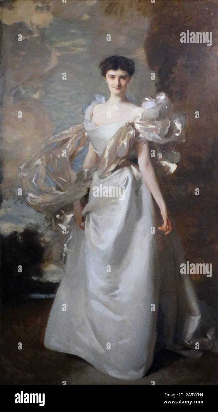 Portrait of Marguerite Hyde, 19th Countess of Suffolk by John Singer Sargent (1856-1925) American artist. Dated 1898 Stock Photo