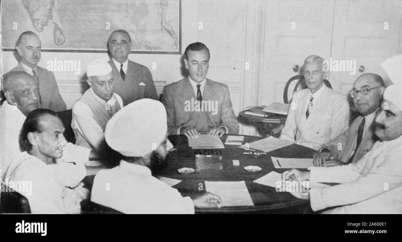 Meeting with the Indian Leaders at the British Viceroy of India's ...