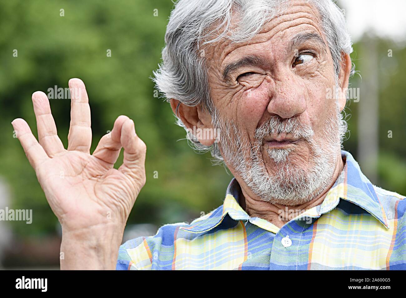 An Okay Male Grandpa Stock Photo