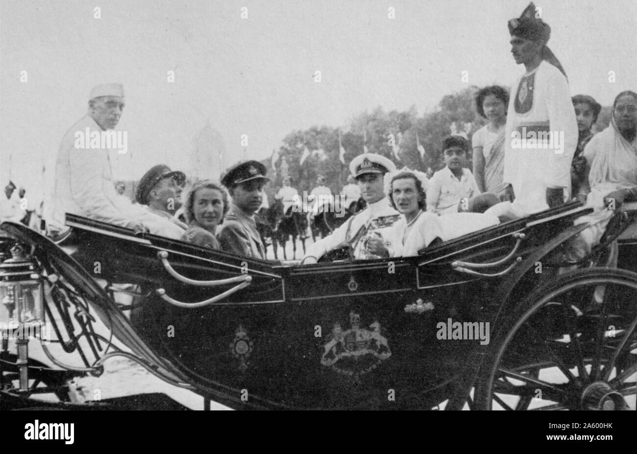 Lord Mountbatten Viceroy of India at the ceremony marking the independence of India 1947 Stock Photo