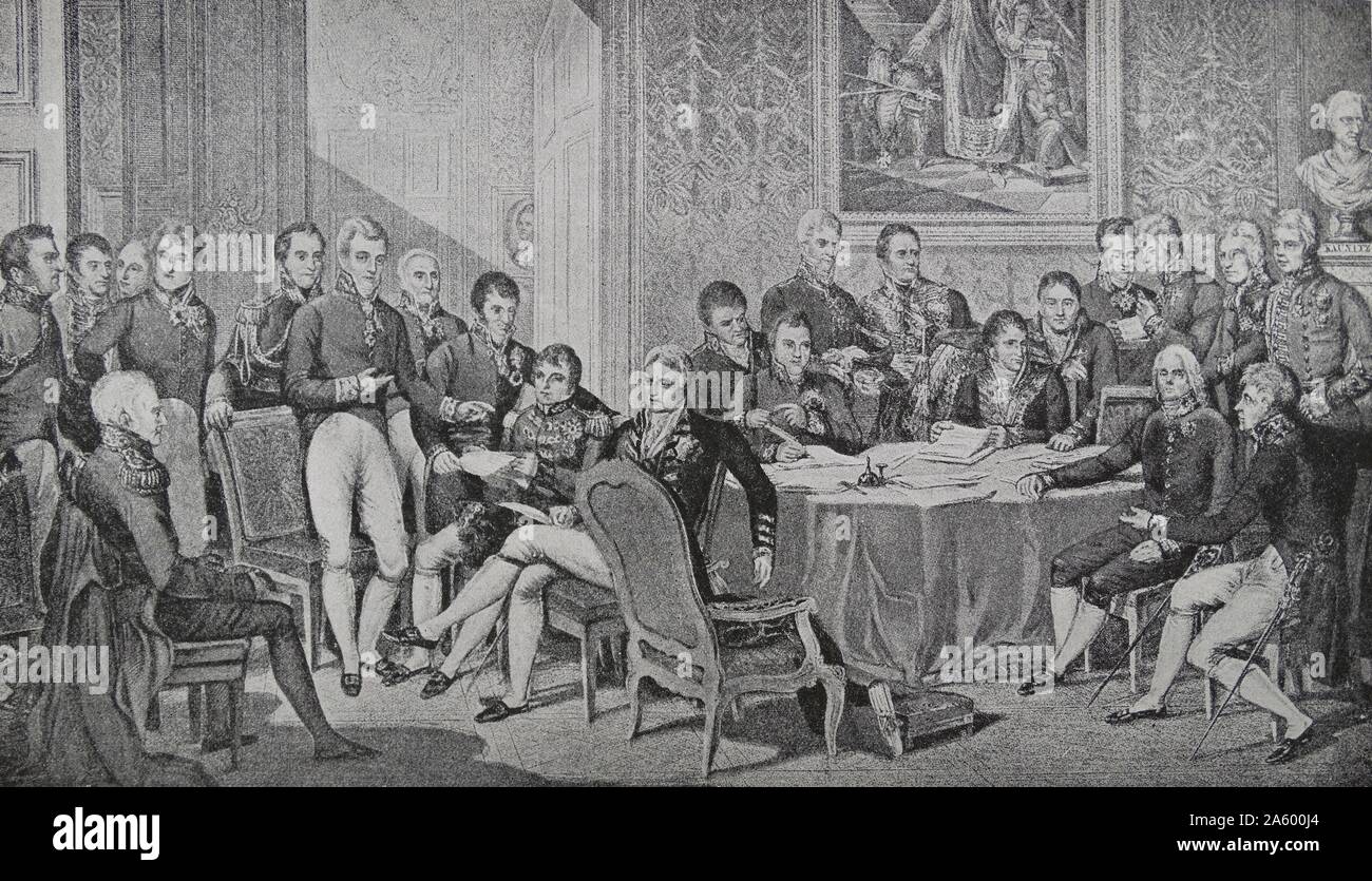 The Epoch-making Congress of Vienna. Dated 19th Century Stock Photo