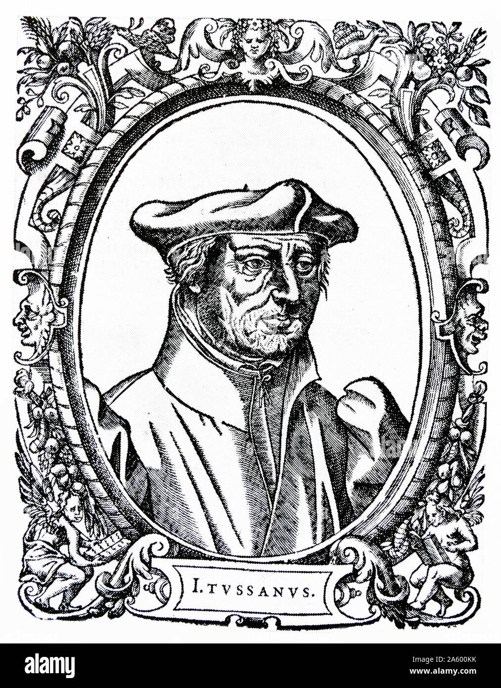 Woodcut portrait of Justus Jonas (1493-1555) a German Lutheran reformer. Dated 16th Century Stock Photo