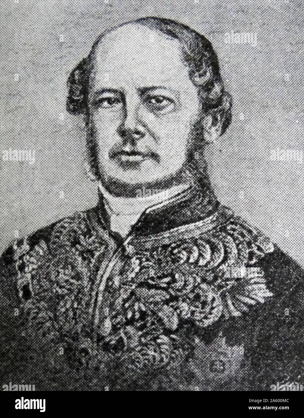 Portrait of Friedrich Ferdinand von Beust (1809-1886) a German and Austrian statesman. Dated 19th Century Stock Photo