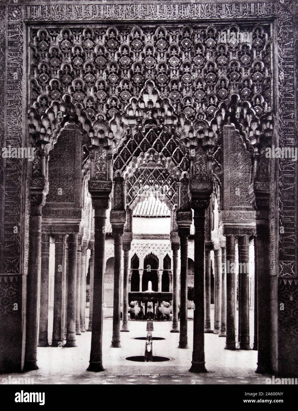 Alhambra palace and fortress complex located in Granada; Andalusia; Spain. renovated and rebuilt in the mid-13th century by the Moorish emir Mohammed ben Al-Ahmar of the Emirate of Granada Stock Photo