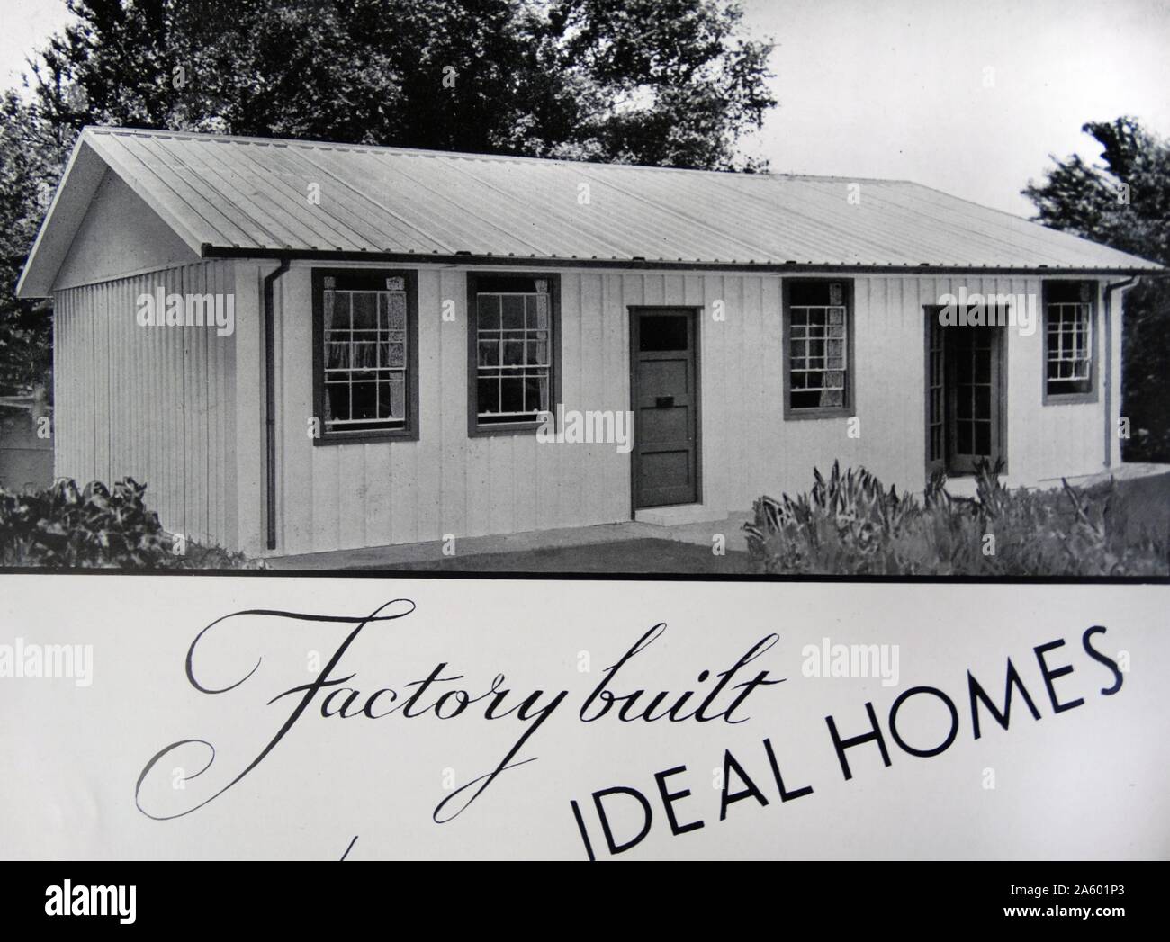 Example of factory built homes by A. W. Hawksley Ltd Stock Photo Alamy