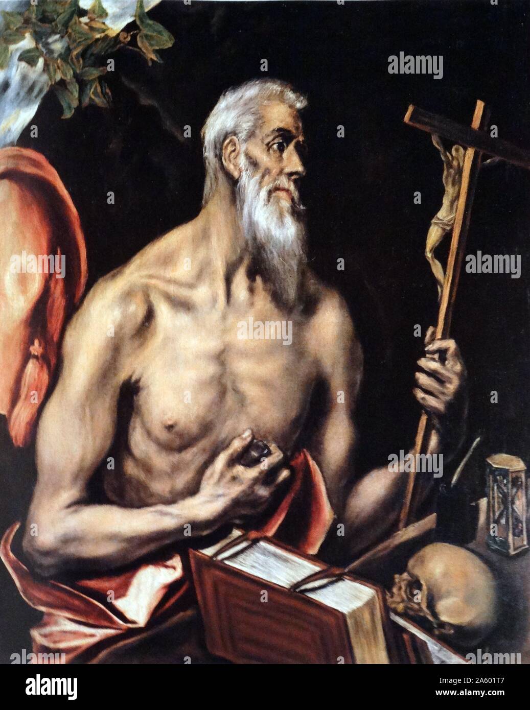 Painting titled 'Saint Jerome in Penitence' by El Greco (15411614) a