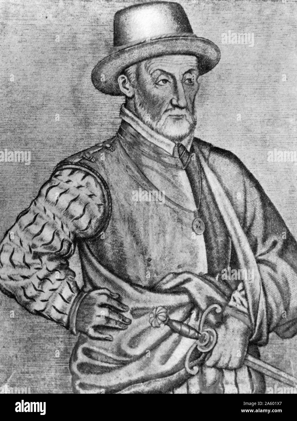Portrait of Blaise de Montesquieu de Lasseran-Massencôme, seigneur de Montluc (1502-1577) a Marshal of France Stock Photo