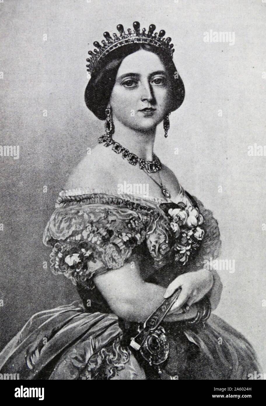 Victoria (1819 – 1901) Queen of the United Kingdom of Great Britain and Ireland from 20 June 1837 until her death. From 1 May 1876, Stock Photo
