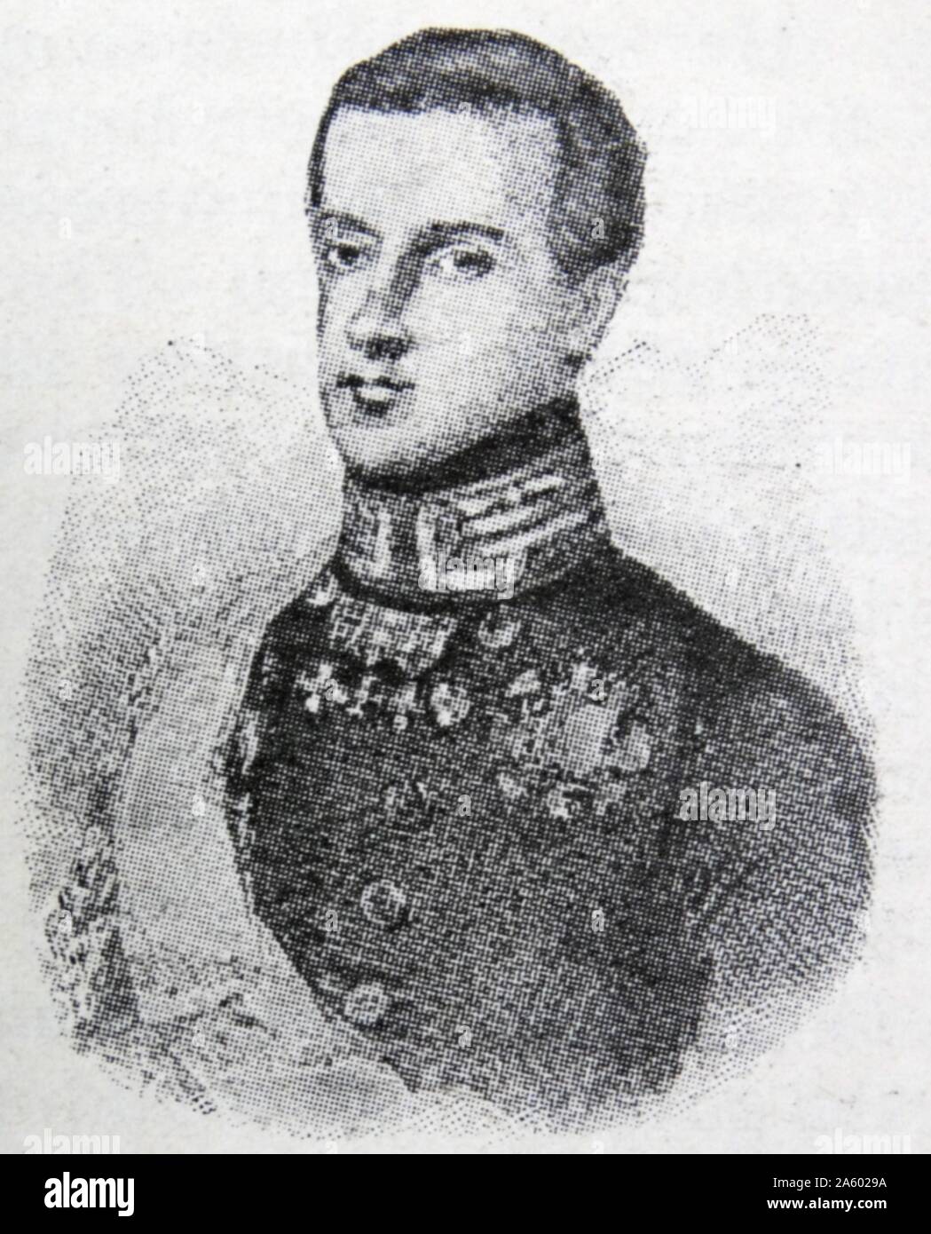 Charles Albert. He succeeded his father as King of Sardinia and pursued a policy of moderation despite declaring war against Austria in 1848. He abdicated the following year. Stock Photo