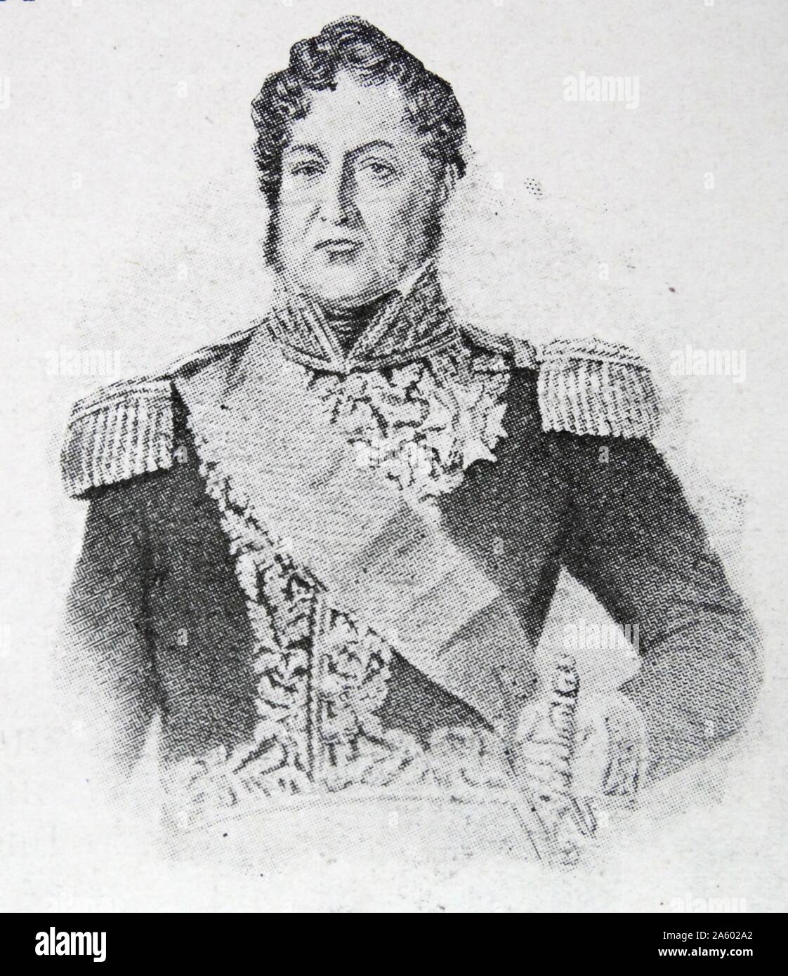 Louis Philippe, King of France. After the Revolution of 1830, Philippe received the crown and under the 'citizen king', France regained some of her prosperity. Stock Photo