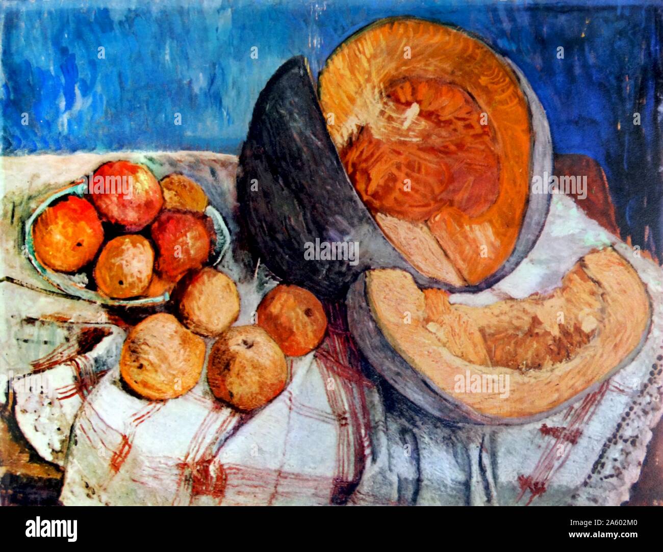 Still life with melon 1905, Paula Modersohn-Becker (1876 – 1907). German painter and one of the most important representatives of early expressionism Stock Photo
