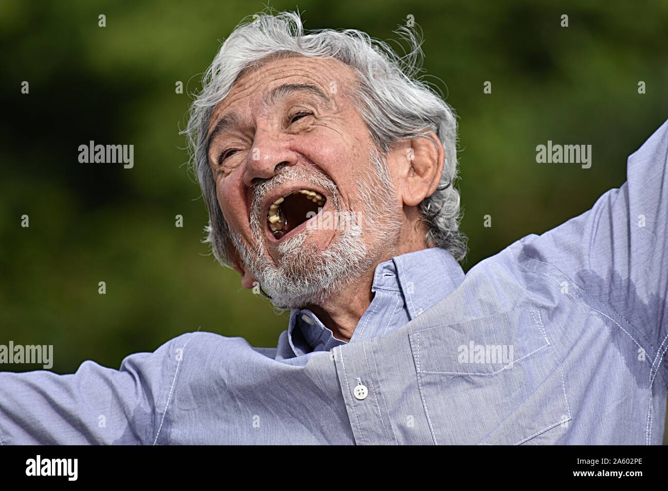 Happy Male Grandpa Stock Photo - Alamy