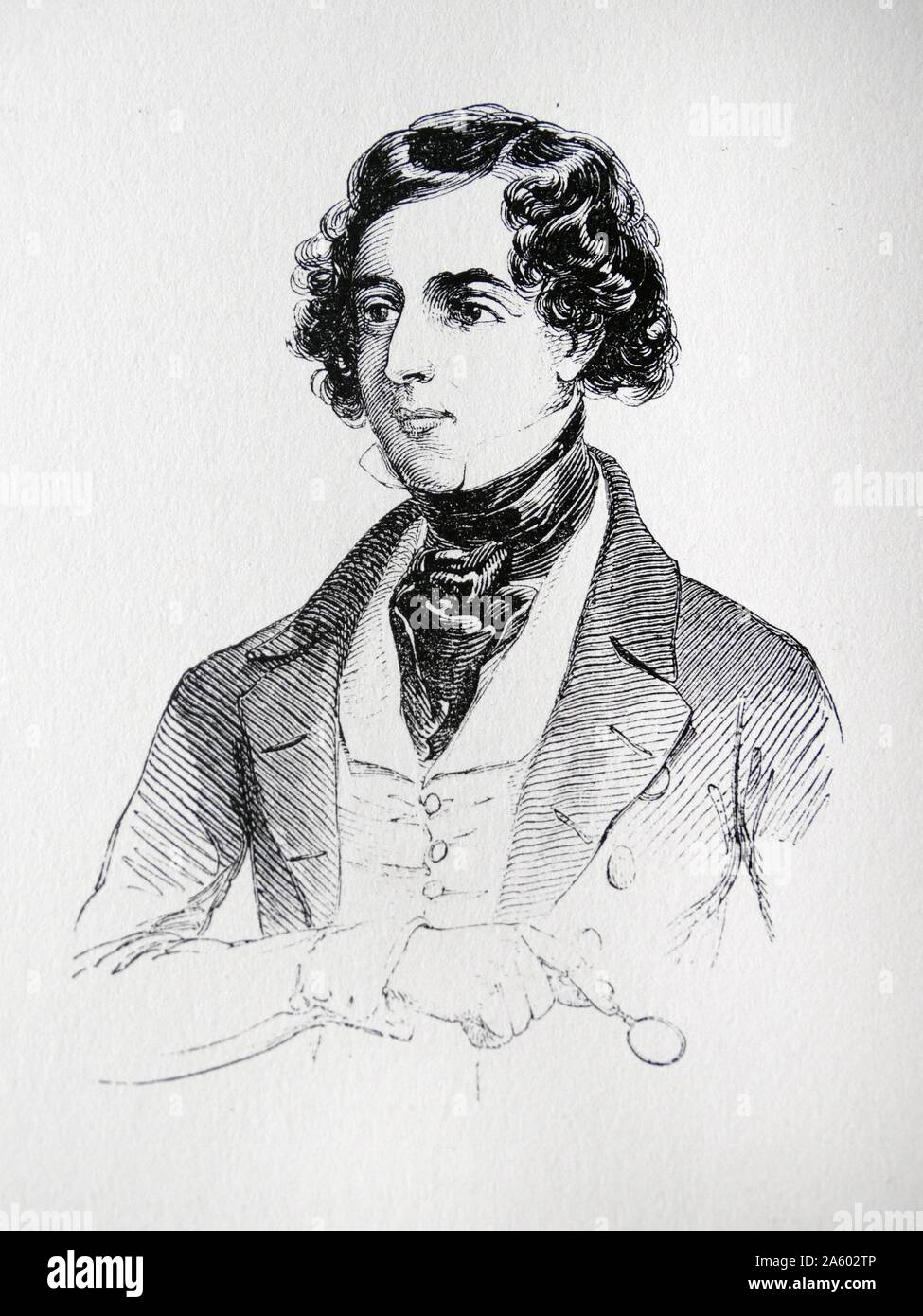 Benjamin DISRAELI (1804-1881) Engraving published 1844 Stock Photo