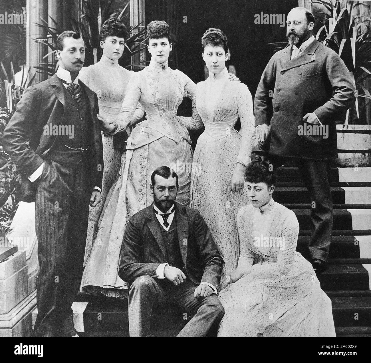 Prince of Wales, later King Edward the 7th (right) with his Daughters
