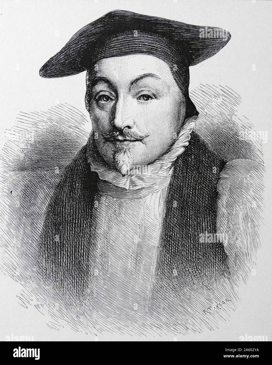 William LAUD (1573-1645). English prelate. Archbishop of Canterbury 1633 . In effect, first minister to Charles I and, with Strafford and king, formed triumvirate to establish absolutism in church and state. Beheaded under rule of Parliament Stock Photo