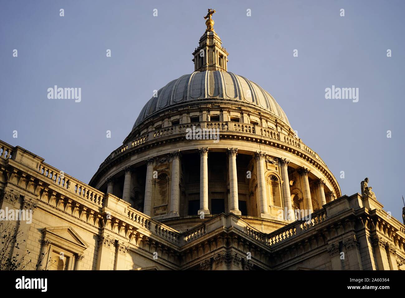 View of St Paul's Cathedral designed by Sir Christopher Wren (1632-1723) English Architect. Dated 2015 Stock Photo