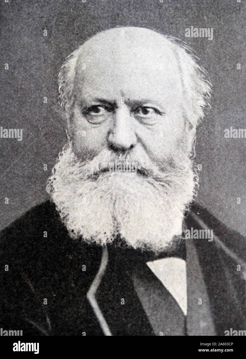 Photographic portrait of Charles-François Gounod (1818-1893) a French composer, known for his Ave Maria, based on a work by Bach, as well as his opera Faust. Dated 19th Century Stock Photo