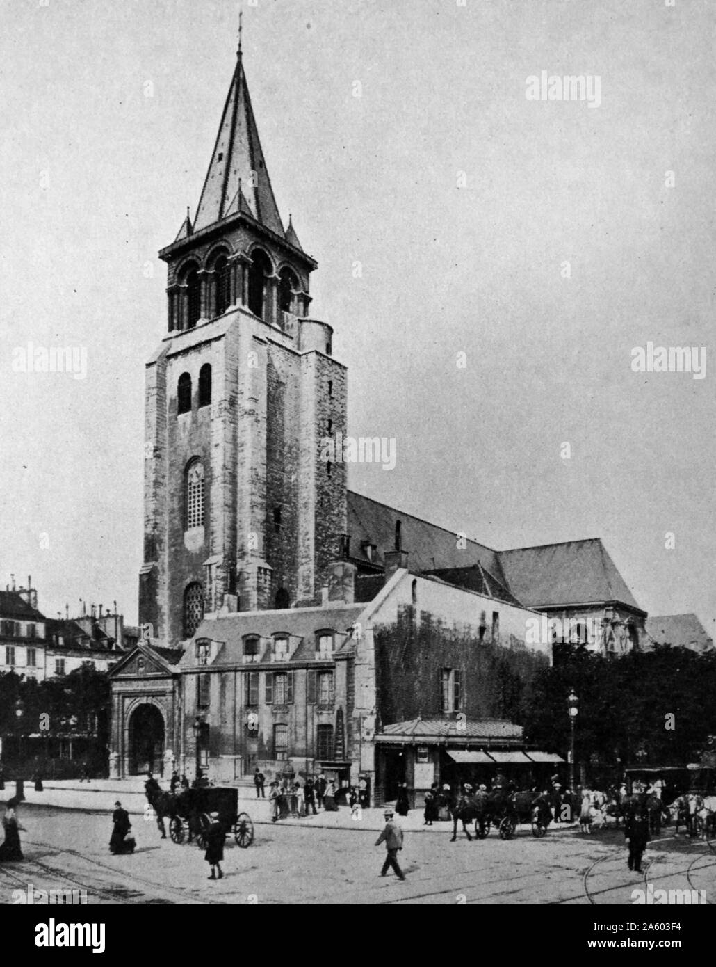 Photographic print of Abbey of SaintGermaindesPrés, the burial place
