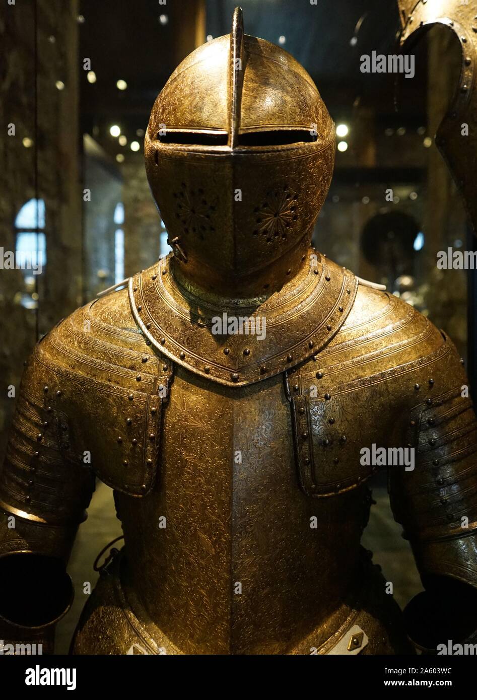 Armour of King Charles I of England (1600-1649) monarch of the three kingdoms of England, Scotland, and Ireland. Dated 17th Century Stock Photo