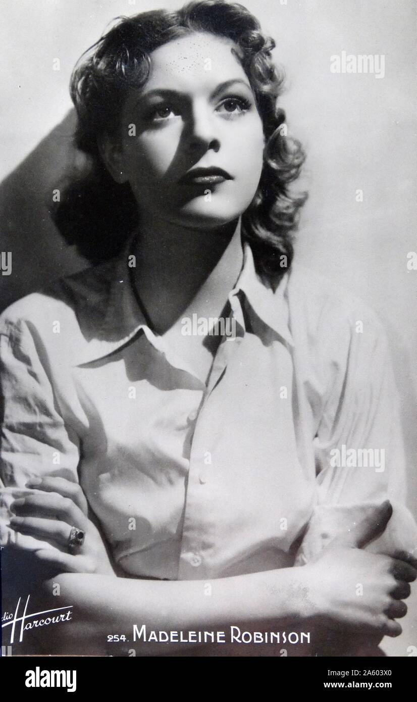 Madeleine Robinson (1917-2004) a French actress. Dated 20th Century Stock Photo