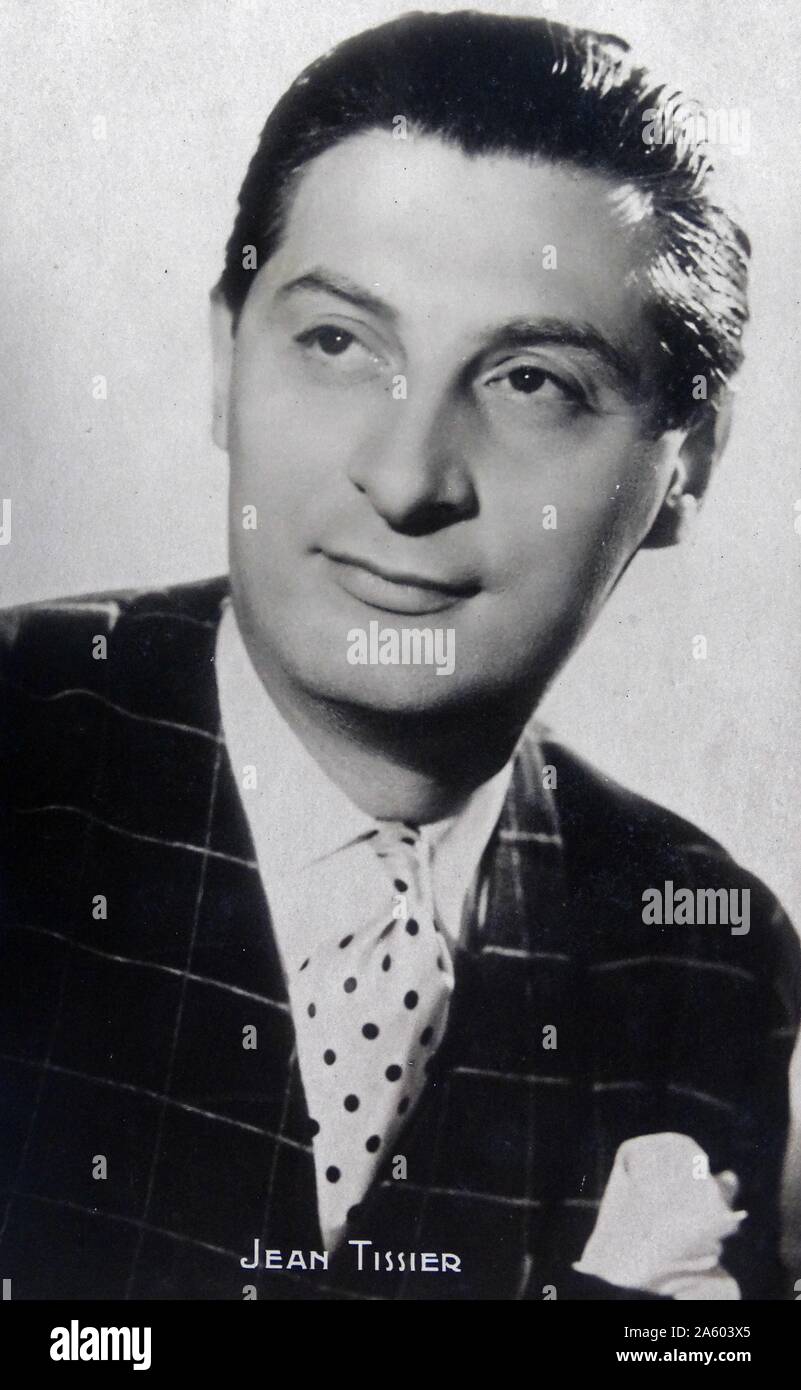 Jean Tissier (1896-1973) a French stage, film and television actor. Dated 20th Century Stock Photo