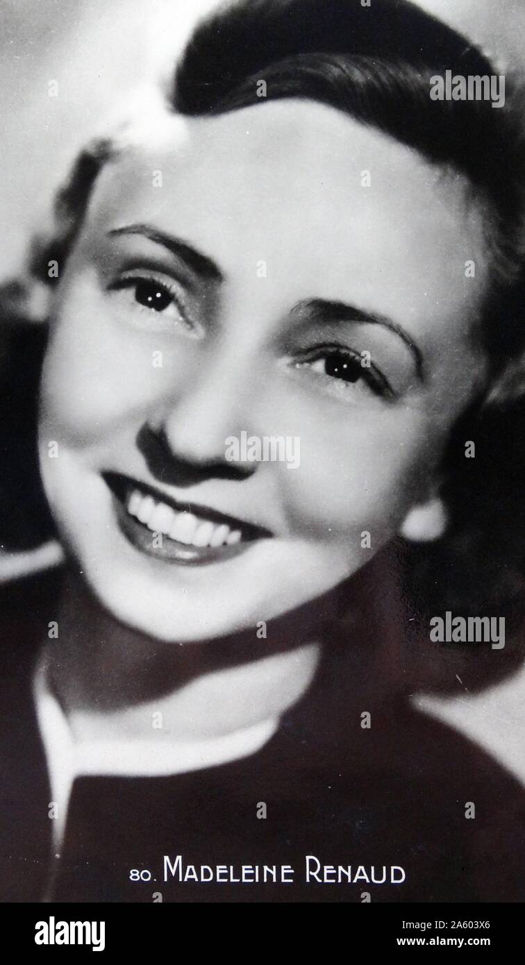 Madeleine Renaud (1900-1994) a French actress. Dated 20th Century Stock Photo